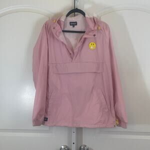 RIPNDIP Pullover Windbreaker Hooded Jacket - Men Size M - Pink